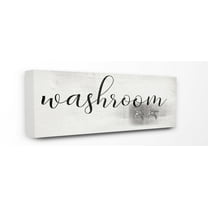 The Stupell Home Decor Collection Washroom Faucet Illustration Canvas Wall Art