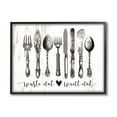 thumbnail image 1 of The Stupell Home Decor Collection Waste Not Want Not Silverware Drawing Wall Art, 1 of 8