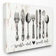 thumbnail image 1 of The Stupell Home Decor Collection Waste Not Want Not Silverware Drawing Wall Art, 1 of 6