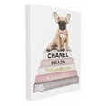 thumbnail image 1 of The Stupell Home Decor Collection Watercolor High Fashion Bookstack French Bulldog Oversized Stretched Canvas Wall Art, 24 x 1.5 x 30, 1 of 6