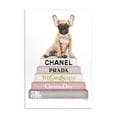 thumbnail image 1 of The Stupell Home Decor Collection Watercolor High Fashion Bookstack French Bulldog Wall Plaque Art, 10 x 0.5 x 15, 1 of 5