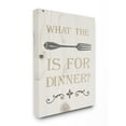 thumbnail image 1 of The Stupell Home Decor Collection What The Fork Funny Typography Wood Look Stretched Canvas Wall Art, 16 x 1.5 x 20, 1 of 2