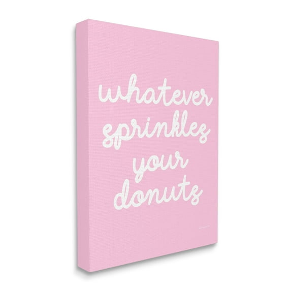 The Stupell Home Decor Collection Whatever Sprinkles Your Donut Canvas Wall Art