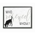 thumbnail image 1 of Stupell Who Rescued Whom Dog Typography Framed Giclee Texture Art 11 x 14, 1 of 4