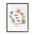thumbnail image 1 of The Stupell Home Decor Collection Wisconsin State Home Sweet Home Succulent Watercolor Vignette Framed Giclee Texturized Art, 1 of 4