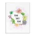 thumbnail image 1 of The Stupell Home Decor Collection Wisconsin State Home Sweet Home Succulent Watercolor Vignette Wood Wall Art, 1 of 5