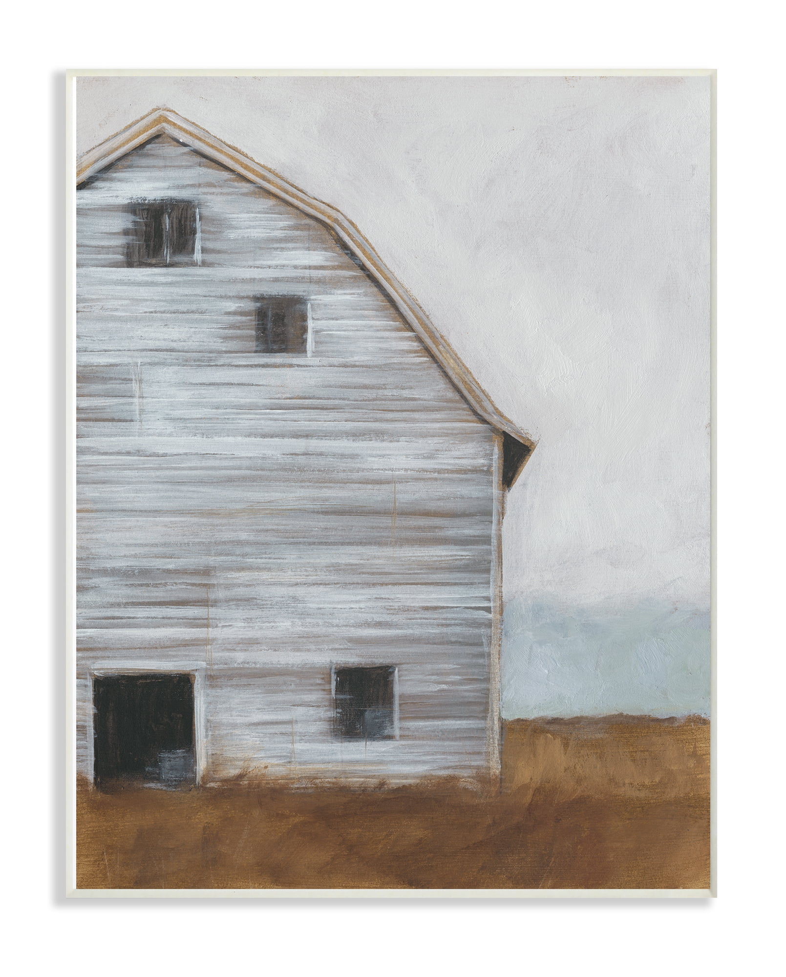 The Stupell Home Decor Collection Worn Old Barn Farm Painted Wall Plaque Art, 10 x 0.5 x 15