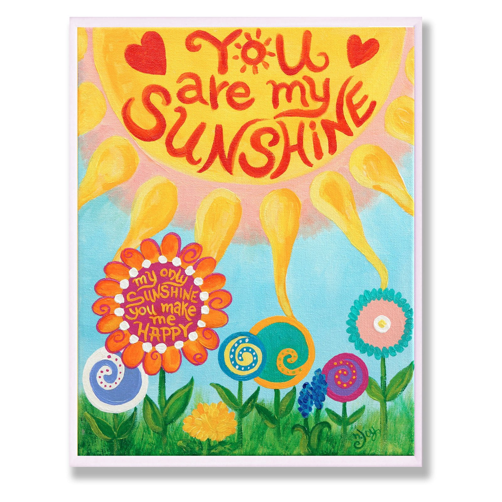 The Stupell Home Decor Collection You Are My Sunshine Oversized Wall Plaque Art