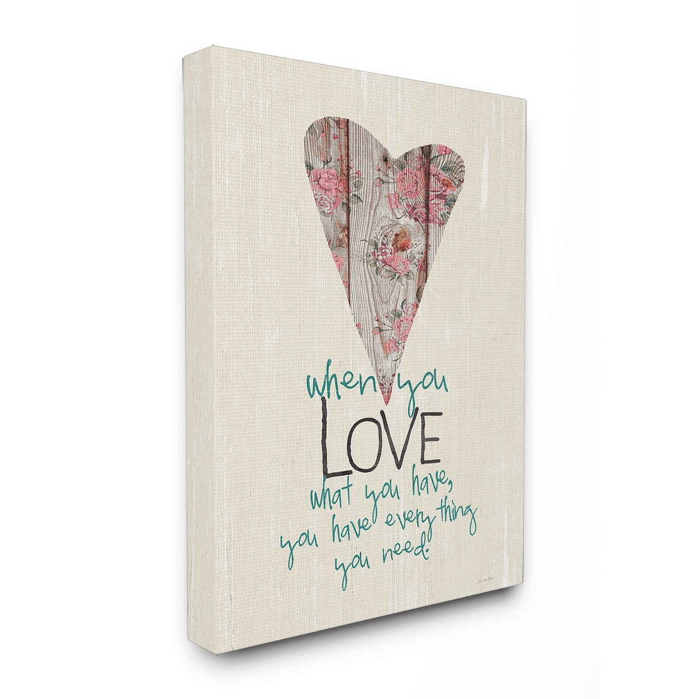 Love Typography Geometric Canvas Wall Art 16 x 20