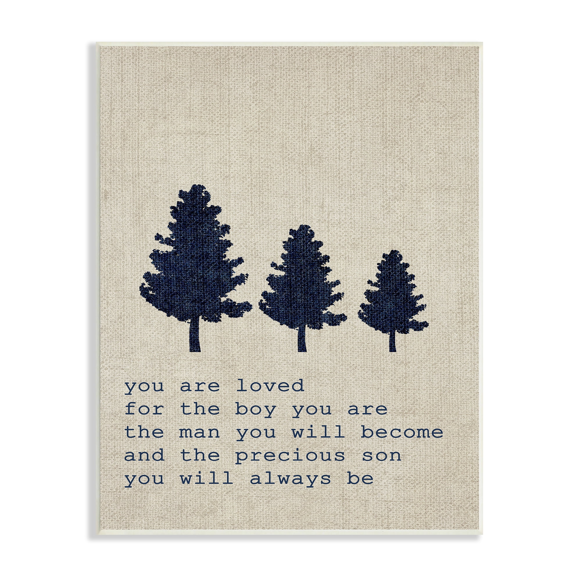 The Stupell Home Decor Collection You are Loved Son Trees Wall Plaque Art
