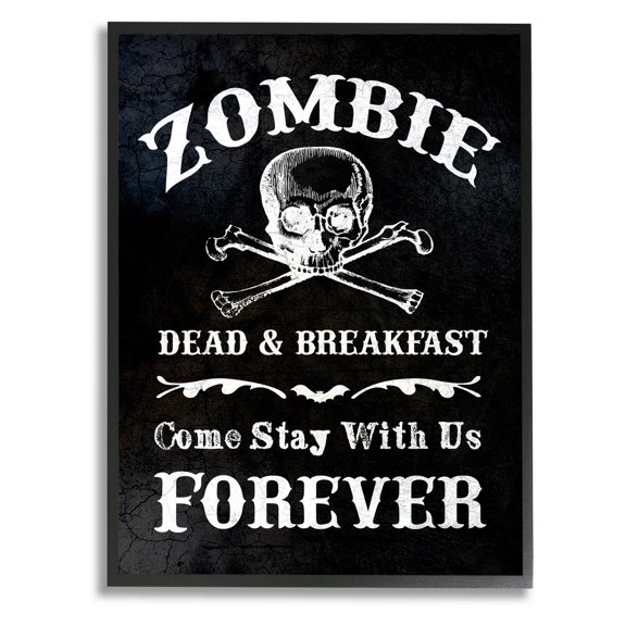 The Stupell Home Decor Collection Zombie Bed and Breakfast Framed Wall Art