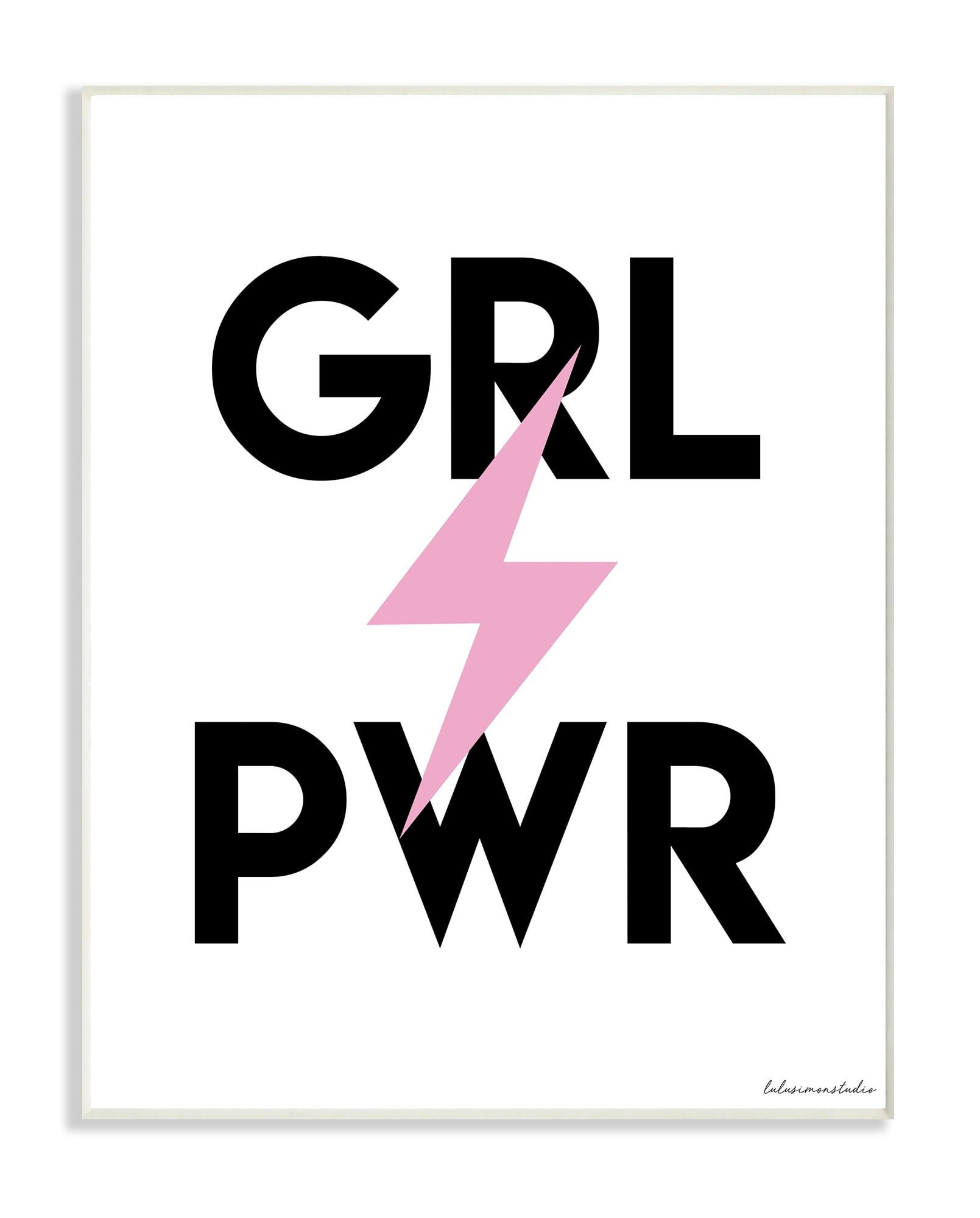 The Stupell Home Decor Collection lulusimonSTUDIO Black White and Pink ...