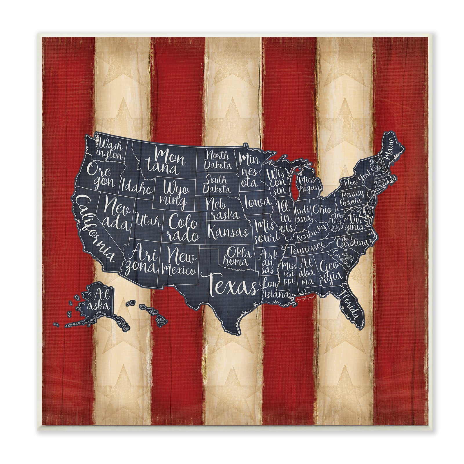 The Stupell Home Decor Collection with Stripes Wall Art