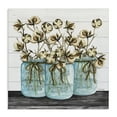 thumbnail image 1 of The Stupell Home Decor Cotton in Mason Jars Rustic Illustration Planked Look, 1 of 7