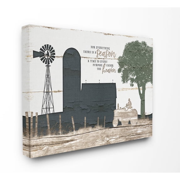 The Stupell Home Decor For Everything There Is A Season Farm Homestead Silhouette