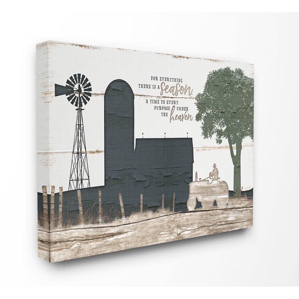 The Stupell Home Decor For Everything There Is A Season Farm Homestead Silhouette