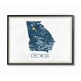 thumbnail image 1 of The Stupell Home Decor Georgia Minimal Blue Marbled Paper Silhouette Framed Texturized Art, 1 of 2