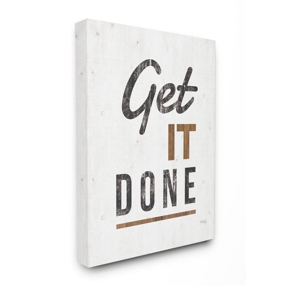 The Stupell Home Decor Get It Done Distressed Texture White Wood Look