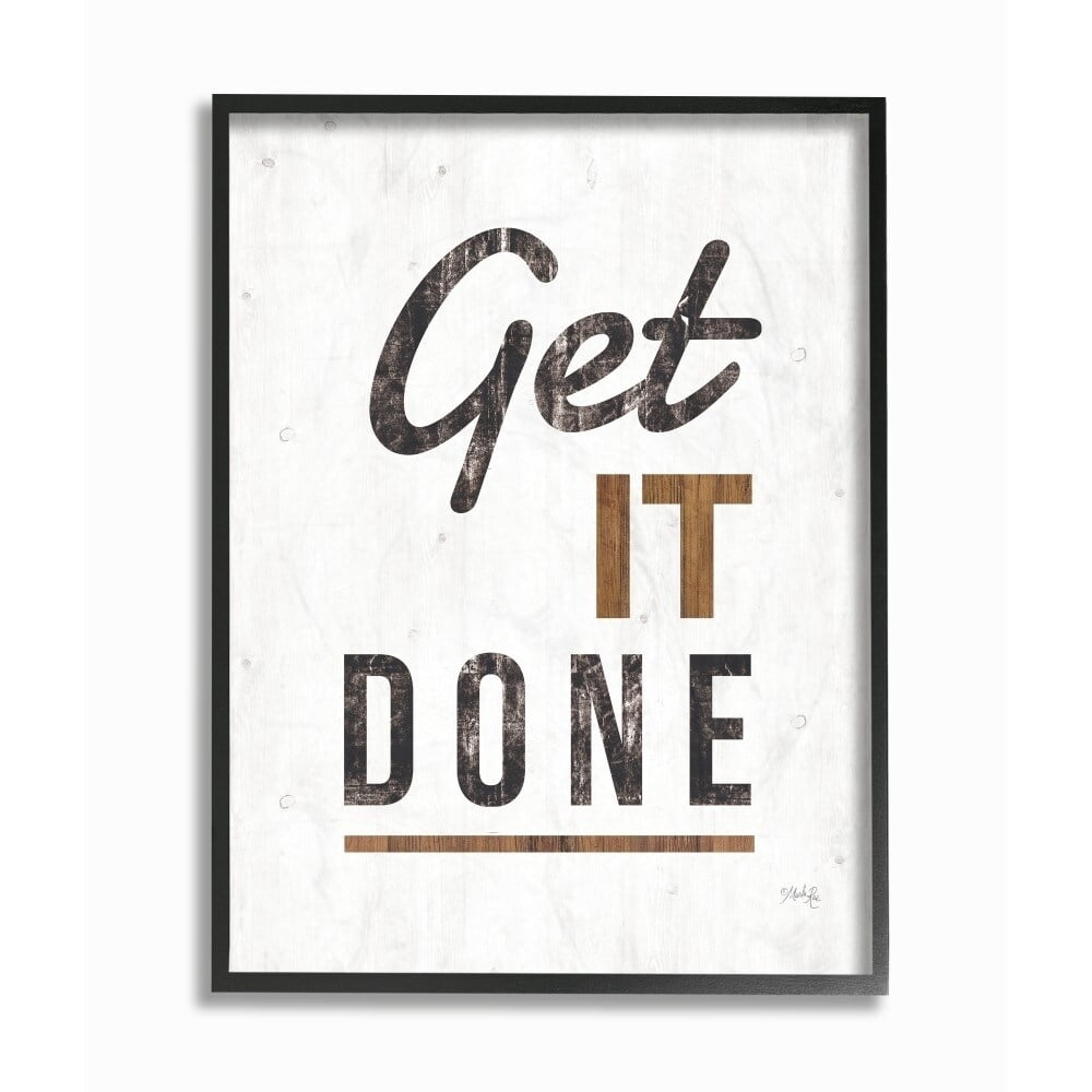 The Stupell Home Decor Get It Done Distressed Texture White Wood Look