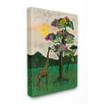 thumbnail image 1 of The Stupell Home Decor Giraffe with Bright Green Pink and Purple Mixed Media Collaged Trees Canvas Wall Art, 1 of 2