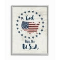 thumbnail image 1 of The Stupell Home Decor God Bless Stars and Stripes Americana Rustic Wood Look Sign, 1 of 4