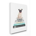 thumbnail image 1 of The Stupell Home Decor Grey Teal and Black Fashion Bookstack with Pug Canvas Wall Art, 1 of 6