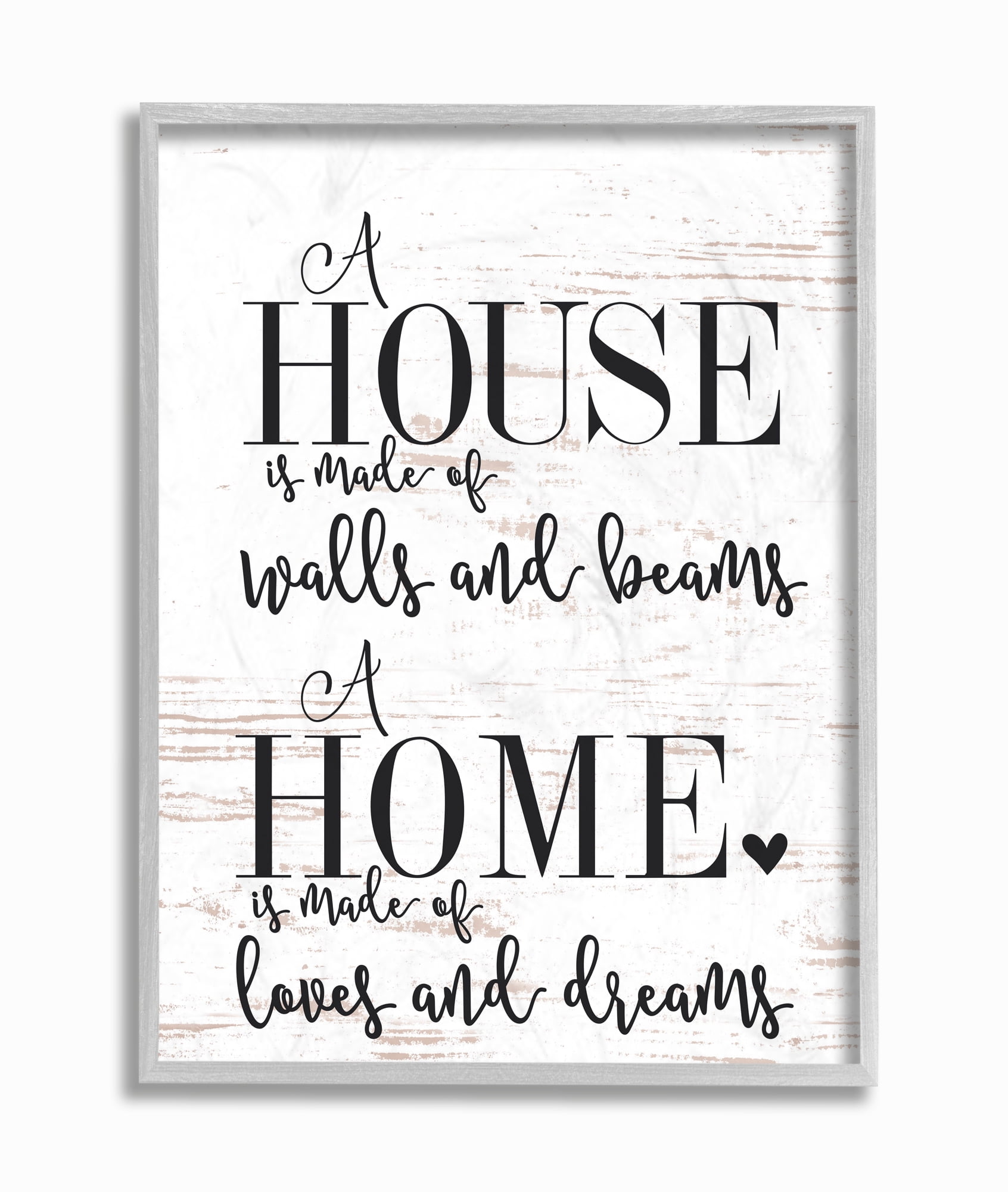The Stupell Home Decor Home Loves And Dreams Gray Framed Texturized Art