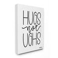 thumbnail image 1 of The Stupell Home Decor Hugs Not Gush Black and White Modern Linear Typography, 1 of 4