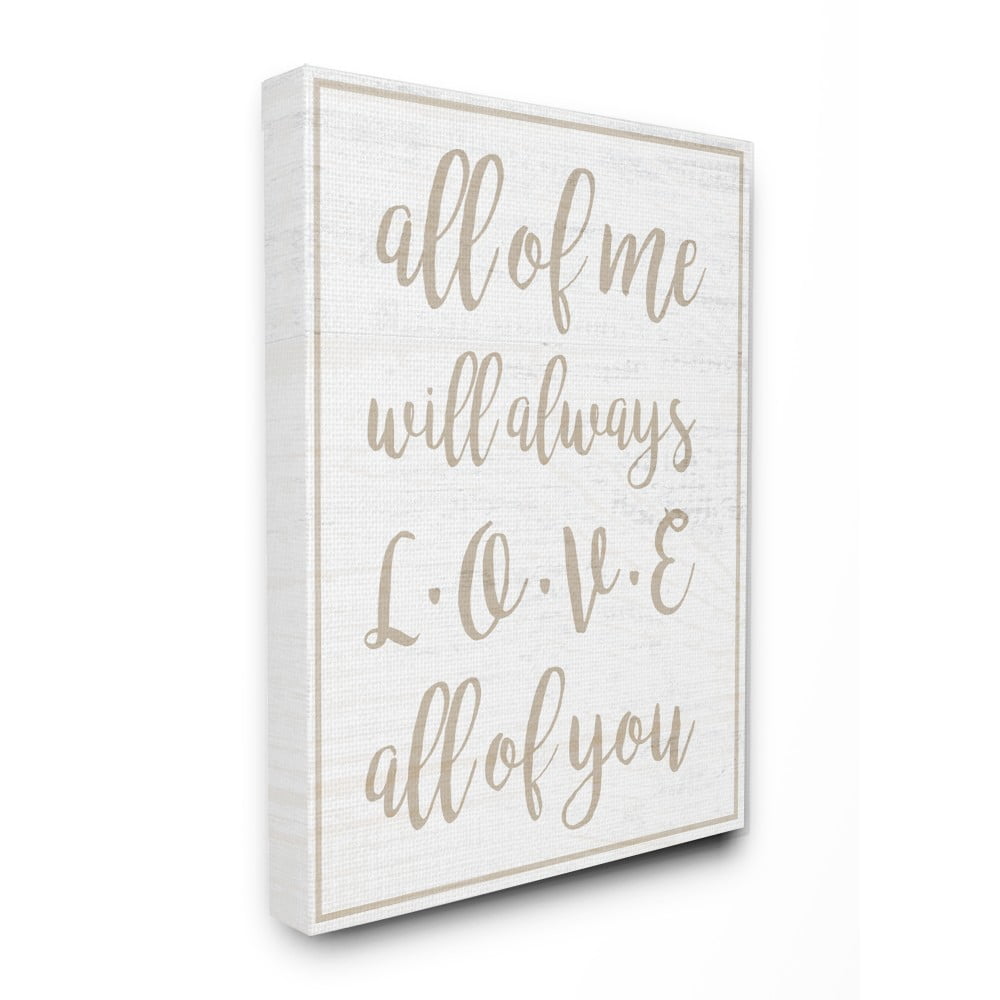 The Stupell Home Decor I Will Always Love All Of You White Wood Look Typography