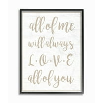 The Stupell Home Decor I Will Always Love All Of You White Wood Look Typography