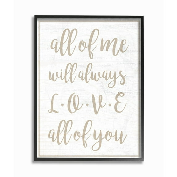 The Stupell Home Decor I Will Always Love All Of You White Wood Look Typography