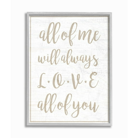 The Stupell Home Decor I Will Always Love All Of You White Wood Look Typography