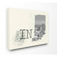 thumbnail image 1 of The Stupell Home Decor Indiana Black and White Photograph on Cream Paper Postcard Canvas Wall Art, 1 of 2
