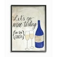 thumbnail image 1 of The Stupell Home Decor Let's Go Wine Tasting On The Couch Blue Bottle Doodle, 1 of 4