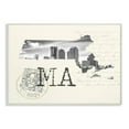 thumbnail image 1 of The Stupell Home Decor Massachusetts Black and White Photograph on Cream Paper Postcard Wall Plaque Art, 1 of 3