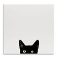 thumbnail image 1 of The Stupell Home Decor Minimal Monochrome Black Cat Peeking From Below Wall Plaque Art, 1 of 5