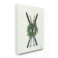 thumbnail image 1 of The Stupell Home Decor Minimal Rustic Skis Illustration with Gingham Wreath, 1 of 2