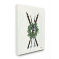 thumbnail image 1 of The Stupell Home Decor Minimal Rustic Skis Illustration with Gingham Wreath, 1 of 4