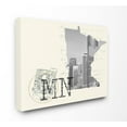 thumbnail image 1 of The Stupell Home Decor Minnesota Black and White Photograph on Cream Paper Postcard Canvas Wall Art, 1 of 2
