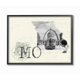 thumbnail image 1 of The Stupell Home Decor Missouri Black and White Photograph on Cream Paper Postcard Framed Texturized Art, 1 of 3
