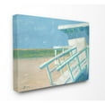 thumbnail image 1 of The Stupell Home Decor Painterly Blue and Green Lifeguard House on the Beach Canvas Wall Art, 1 of 5
