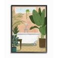 thumbnail image 1 of Stupell  Peach Walls Bathtub Oasis Scene with Palm Plants Framed Art, 11 x 14, Design By Artist Grace Popp - Multi-Color 11 x 14, 1 of 2