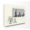 thumbnail image 1 of The Stupell Home Decor Pennsylvania Black and White Photograph on Cream Paper Postcard Canvas Wall Art, 1 of 2