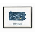 thumbnail image 1 of The Stupell Home Decor Pennsylvania Minimal Blue Marbled Paper Silhouette Framed Texturized Art, 1 of 2