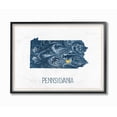 thumbnail image 1 of The Stupell Home Decor Pennsylvania Minimal Blue Marbled Paper Silhouette Framed Texturized Art, 1 of 2