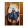 thumbnail image 1 of The Stupell Home Decor Pigeon Smoking on the Toilet Reading Funny Wall Plaque Art Design By Lucia Heffernan, 1 of 5