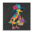 thumbnail image 1 of The Stupell Home Decor Playful Duck with Hat Rainbow Textural Chalk Drawing, 1 of 5