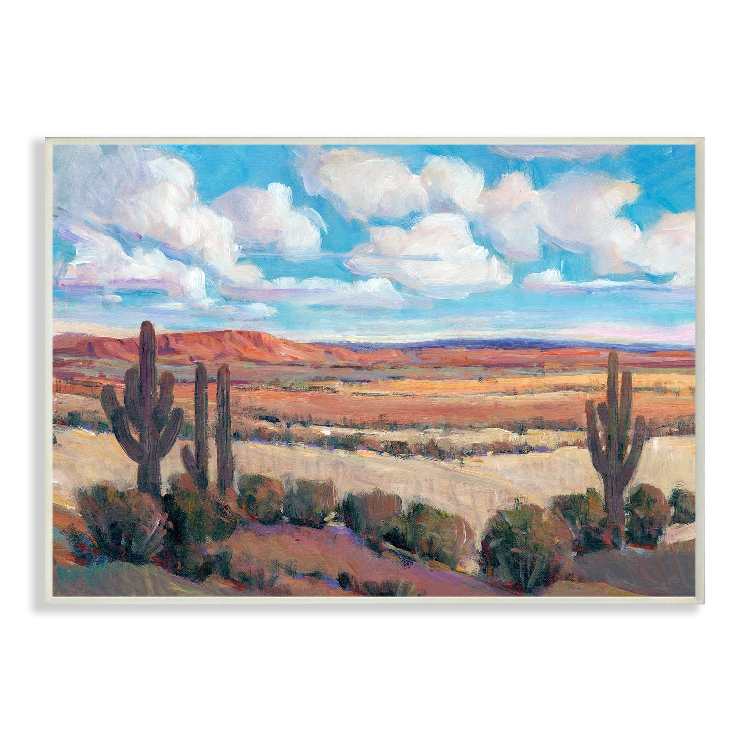 The Stupell Home Decor Savannah Desert Colorful Painterly Landscape Wall Plaque Art
