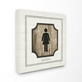 thumbnail image 1 of The Stupell Home Decor Simple White and Distressed Wood Look Ladies Bathroom Sign, 1 of 3