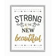 thumbnail image 1 of The Stupell Home Decor Strong Is The New Beautiful Black White and Gold Typography, 1 of 2